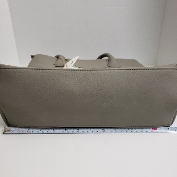 Ivy London Gray Medium Zippered Bag Purse - Picture 16 of 16